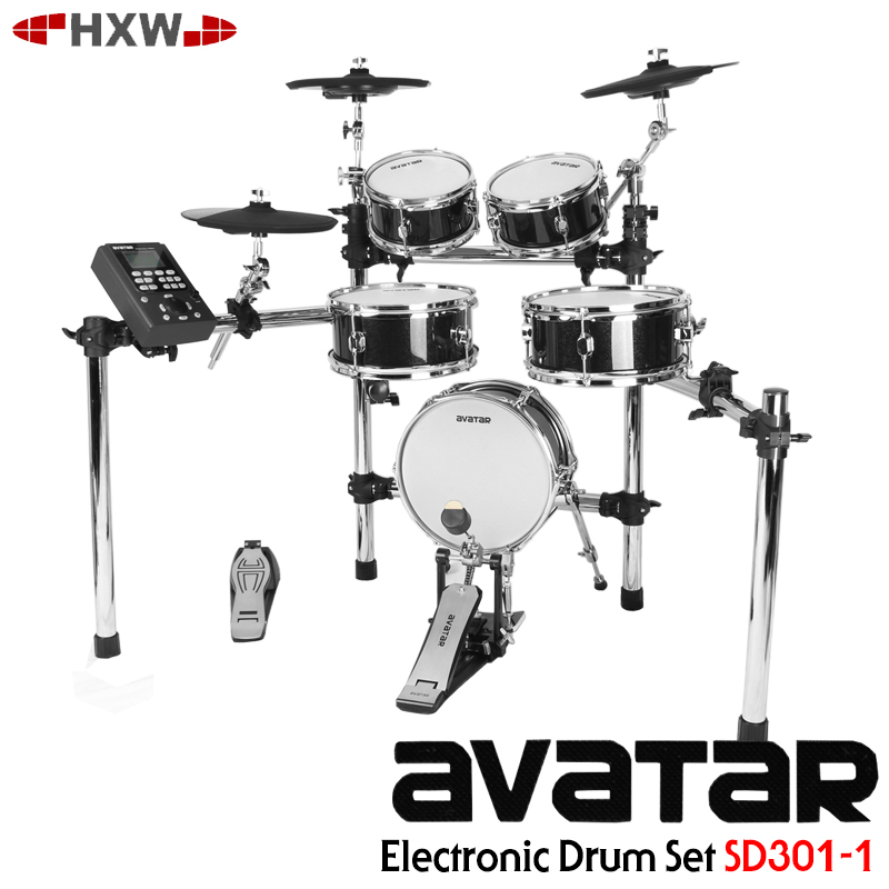 [★드럼채널★] HXW Avatar SD301-1 Electronic Drum Set (올 메쉬헤드 5기통 전자드럼/림샷 심벌초크 지원!) /아바타